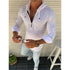 Fall New Style Hooded Long-sleeved Shirt Men